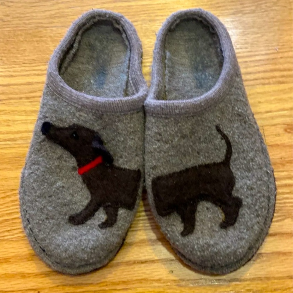 HAFLINGER Wool Dog Slippers